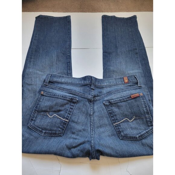 Seven For all Mankind Dark Wash Soho Mid Rise Bootcut Stretch Denim Size 32 - Picture 10 of 10